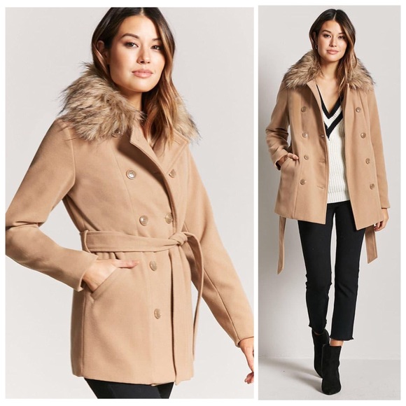 Forever 21 Jackets & Blazers - 💕NWT💕 Faux Fur Peacoat